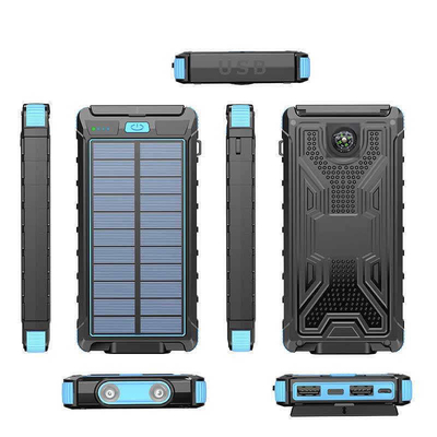 Banque imperméable 10000mah 280g d'énergie solaire de téléphone portable de lumière de LED