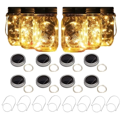 quirlandes électriques actionnées solaires de 2700K LED pour le changement de Mason Jar Lid Insert Color extérieur