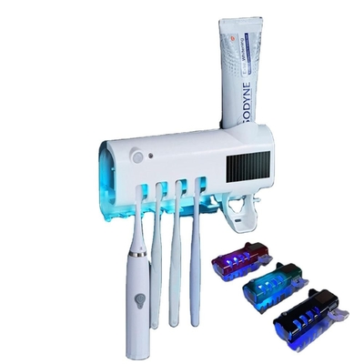 Lampe UV-C rechargeable 1200mAh de brosse à dents de stérilisateur de brosse à dents de boîte ultra-violette de support