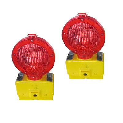 Lumière jaune de clignotant actionnée solaire de cône du trafic de la CE pour l'avertissement