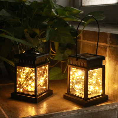 Lumières extérieures imperméables accrochantes de palais de Garland Fairy Solar Garden Courtyard de décoration de fleur de lampe de lanterne