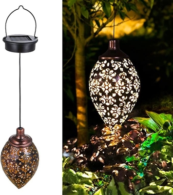 Lanterne forgée par métal solaire imperméable solaire extérieur accrochante de lumière de jardin de la lumière IP44 rétro