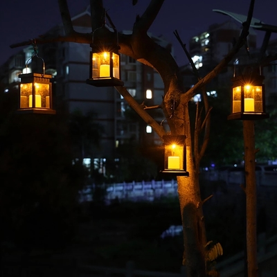 Lumière accrochante LED imperméable extérieure de bougie de jardin solaire sans flammes