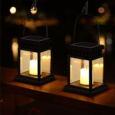 Lumière accrochante LED imperméable extérieure de bougie de jardin solaire sans flammes