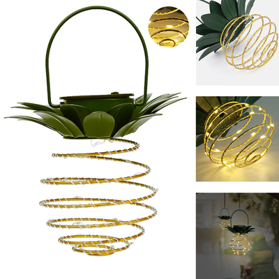 Lumières solaires de ficelle de câblage cuivre de la lumière LED d'ananas pour la décoration de jardin