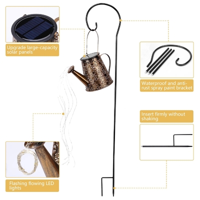 lumière creuse de ficelle de chemin de paysage de jardin de lumière solaire de la bouilloire 2700K