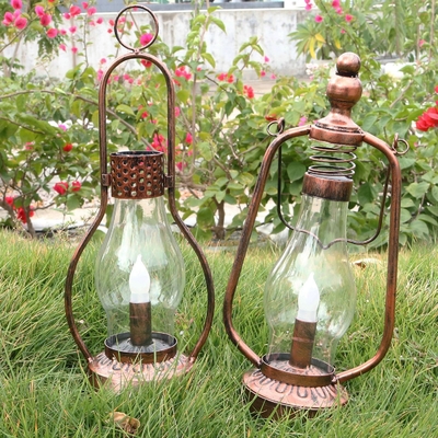 Le jardin solaire imperméable d'IPX6 LED allume la lampe à pétrole accrochante campante