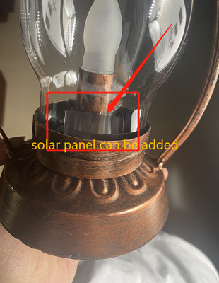 Le jardin solaire imperméable d'IPX6 LED allume la lampe à pétrole accrochante campante