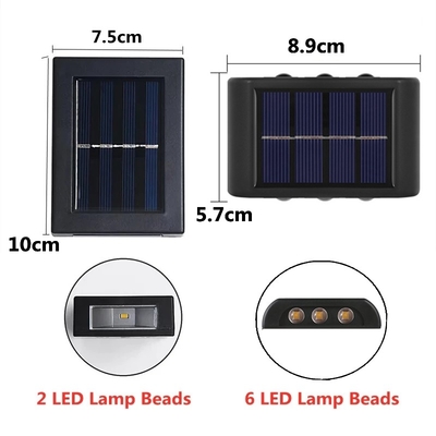 Lumière décorative menée solaire imperméable de mur de balcon extérieur de paysage de lumières de WINXU IP65