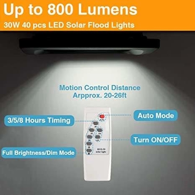 Réverbère solaire de LED 40w d'inondation de lumière de la Manche solaire extérieure de garage avec à télécommande