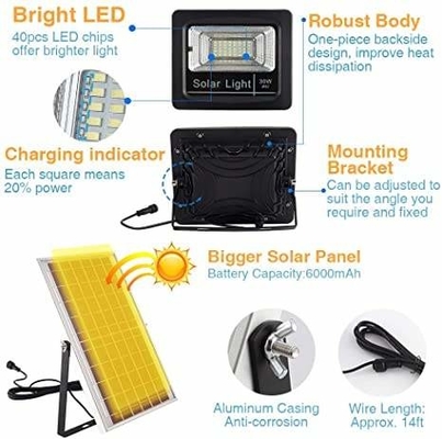 Réverbère solaire de LED 40w d'inondation de lumière de la Manche solaire extérieure de garage avec à télécommande