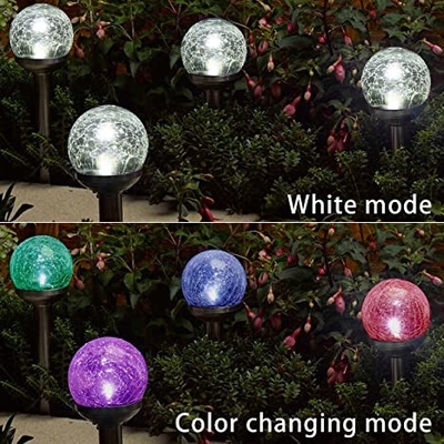 L'anti jardin solaire de la boule LED en verre de fente allume la lumière 5V de cricket de rue
