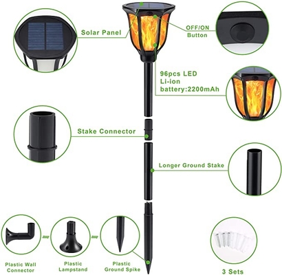 Accrocher solaire ou table de salle à manger 3.7V 2000mAh de lumières de jardin de la cour LED de patio de WINXU