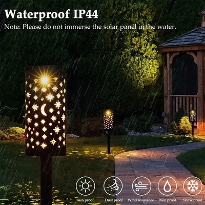 Lanternes solaires de cavité de fer pour la rétro décoration légère IP66 de chemin de terrasse de lune extérieure d'étoile
