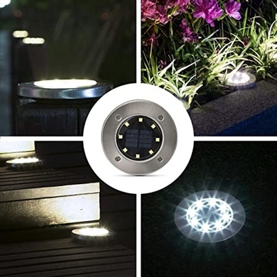 Le jardin solaire d'IP67 LED allume la lumière souterraine menée solaire de C.C 6V 10 LED