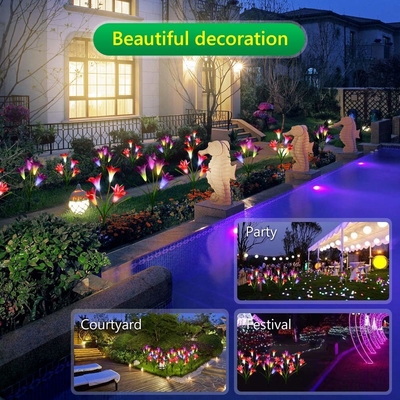 Lumière solaire extérieure lumières imperméables 2700K de décoration de Lily Lawn de cour de RoHS/mariage