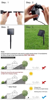 Bulle extérieure actionnée solaire Crystal Ball LED 2700K de quirlandes électriques de GV de vacances
