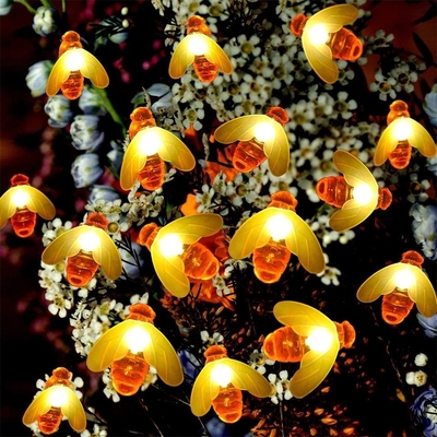 Quirlandes électriques solaires actionnées solaires extérieures d'abeille de lumières de ficelle de LED 5M/9M