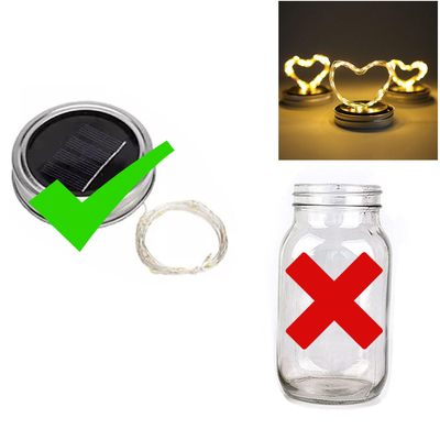 quirlandes électriques actionnées solaires de 2700K LED pour le changement de Mason Jar Lid Insert Color extérieur