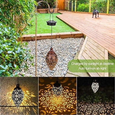 Le jardin solaire de la nuit IP66 LED allume les lanternes 3500K de Garland Retro Solar Powered Decorative