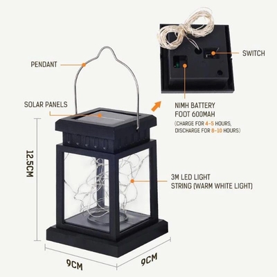 Lumières solaires de palais de camping de pelouse de jardin de cour ambiante solaire extérieure des lanternes IP65