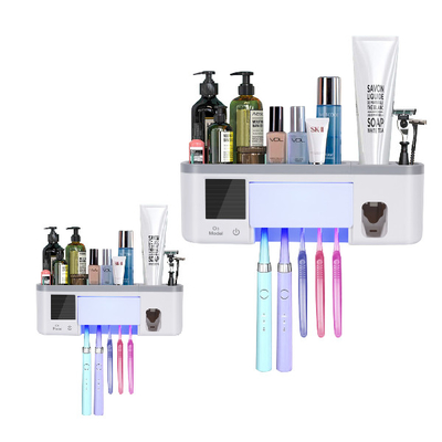 Remplissage multifonctionnel d'USB de support de stockage de brosse à dents d'ABS d'aseptisant de support de distributeur UV de pâte dentifrice