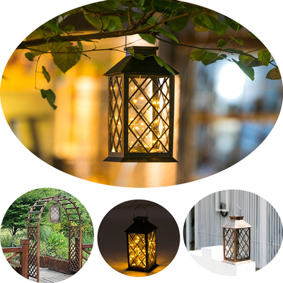 Le câblage cuivre extérieur actionné solaire de lanternes du jardin LED ficellent la lumière pendante extérieure imperméable