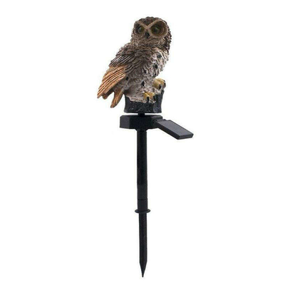 Noël actionné solaire imperméable du jardin LED Owl Animal Lawn Ornament Unique