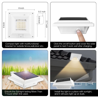 WINXU BoundarySolar solaire a actionné la lumière de mur de LED 40 qu'en aluminium ont mené les lumières solaires fixées au mur extérieures