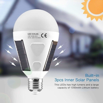 Lumières solaires LED Chip Interface Power Failure 396lm de secours du point culminant E27