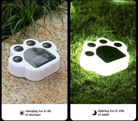 L'atmosphère solaire de lumières de jardin d'IP65 LED a enterré l'ours Paw Lamp de PVC