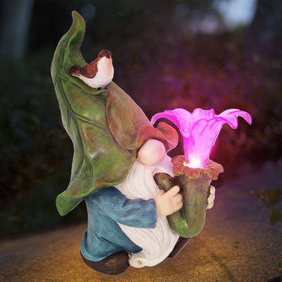 Panneau décoratif lumineux de cadeau de métiers légers solaires de statue de jardin