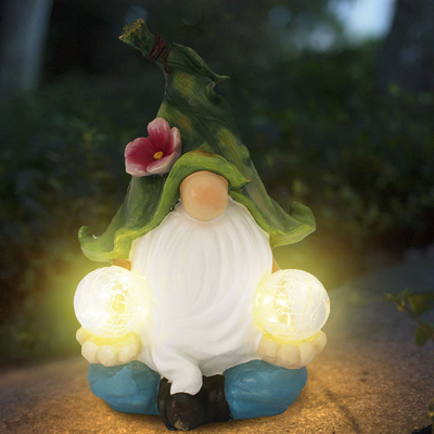 Panneau décoratif lumineux de cadeau de métiers légers solaires de statue de jardin